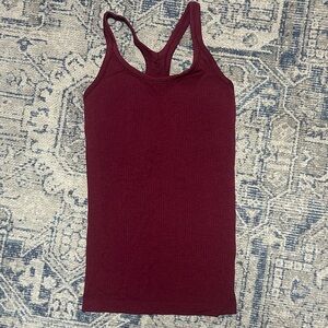 Lululemon Ebb to Street Burgundy Tank Top